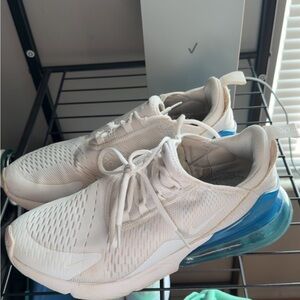 Nike White and Blue Athletic Shoes